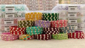 Magníficos brazaletes Rajwadi para mujer, elegante metal de aleación de zinc con diseño principal de perlas, ideal para bodas y fiestas tradicionales - Product Image 4