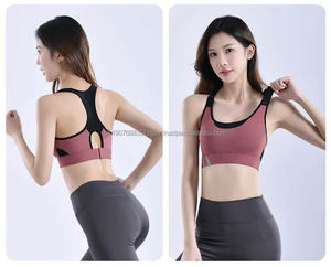 Fashion High Quality Lightweight Simple Four-way <b>Stretch</b> Y-line Shoulder Strap Sport High-Support Running <b>Bra</b> Front for Women - Product Image 2