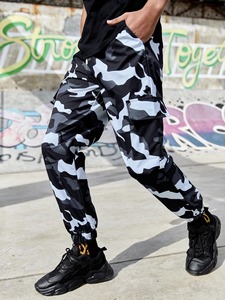 Pantalons pour hommes de haute qualité Logo imprimé sur mesure Pantalons de style cargo Pantalons et pantalons pour hommes de style délavé - Product Image 6