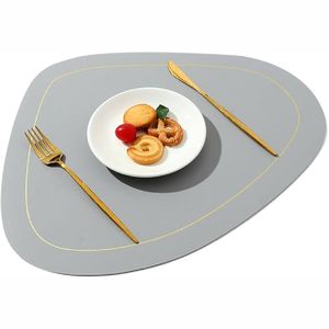 Ensemble de sets de table tissés de style nordique, couleur unie, minimaliste, isolation thermique, PVC, pour table à manger, intérieur/extérieur, vente en gros de vaisselle - Product Image 4