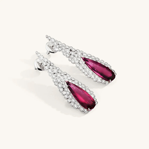 Pendientes Clásicos Plateados con Cristales de Corte Pera y Pavé de Diamantes de Imitación, Joyería de Boda para Mujer - Product Image 2