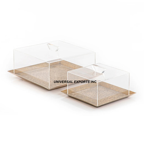 Ensemble de deux plateaux à chocolat en métal de belle qualité faits à la main nouveau plateau à chocolat forme ronde plateau à chocolat en métal de luxe - Product Image 6