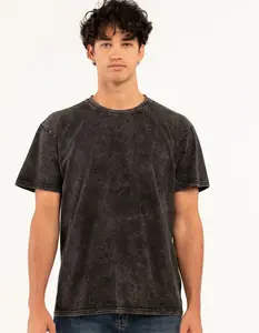 Novo estilo personalizado Acid Wash T Shirt fabricante preço barato manga curta respirável Acid Wash T Shirt