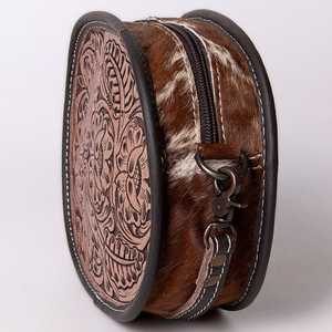 Bolso de Piel de Vaca Antiguo, Bolso de Mano, Correa Ajustable con Cierre de Cremallera, Estilo Bohemio, Vintage - Product Image 3