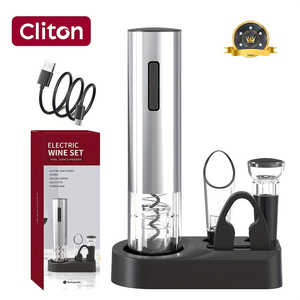 Sacacorchos Eléctrico Recargable por USB, de Acero Inoxidable, Automático, Set de Regalo para Vino, 4 en 1, para Uso en Bares - Product Image 6