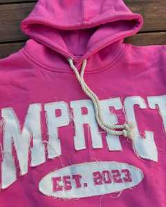 Survêtements en molleton polyester/coton avec broderie vieillie, pantalon de survêtement évasé délavé à l'acide, poids lourd, respirant, uni, décontracté pour l'automne - Product Image 2