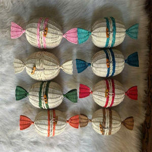 Panier de rangement en rotin naturel fait à la main pour le Ramadan, panier à bonbons tissé - Product Image 3