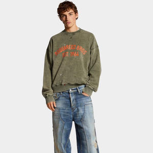 Sudadera Personalizada de Felpa Gruesa |   Suéter Extra Grande al por Mayor |   Camiseta Casual de Cuello Redondo Estilo Urbano - Product Image 5