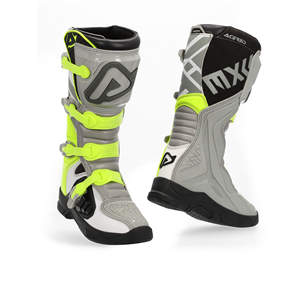Bottes à lacets Acerbis X-TEAM, doublure en cuir véritable, semelle en caoutchouc, embout en acier - Product Image 1