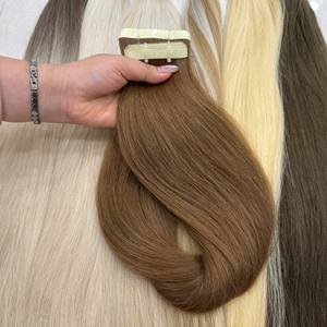 EXTENSIONES DE CABELLO HUMANO RUSO DONANTE CRUDO COLORES DE LUJO INS CINTA LARGA VENTA CALIENTE CUTÍCULA ALINEADA - Product Image 2