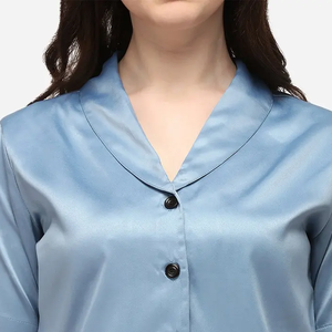 Invierno nuevo algodón mujer Pijamas estilo manga larga cuello pico hogar traje señora pijamas conjunto - Product Image 5