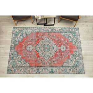 Red Turkish <b>Chenille</b> <b>Rug</b>: 3D Printed Non-Slip Accent <b>Rug</b>,With Pile Soft <b>Rug</b> - Product Image 2