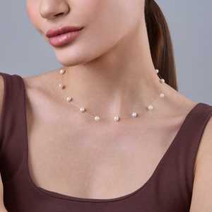 Elegante Collar de Perlas de Imitación con Detalle de Perla - Product Image 1