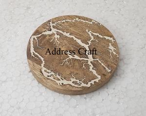 Posavasos Decorativos de Madera Natural con Incrustaciones de Latón al por Mayor, para Uso en Restaurantes y Hogares de Lujo - Product Image 5