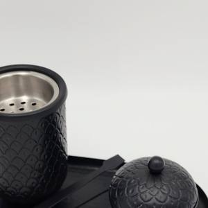 Quemador de Incienso de Metal con Diseño Grabado a Mano, Juego con Tapa de Acero Inoxidable y Bandeja Martillada para Meditación y Aromaterapia en el Hogar - Product Image 6