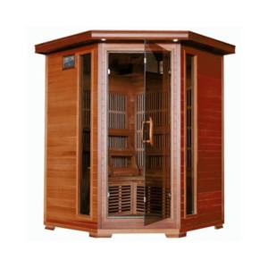 Sauna Infrarroja de Cedro para 3 Personas - Sauna de Bienestar y Desintoxicación Energéticamente Eficiente para Uso en Interiores/Exteriores - Product Image 5