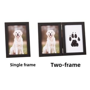 Huisdierglas & Hout Herdenkingsfotolijst Met Pootafdruk Diy Voor Honden En Katten Urnen Voor Crematie Voor Huisdieren - Product Image 6