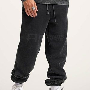 Pantalones de Moda con Lavado Ácido para Hombre, Cintura Media, Corte Holgado, Estilo Casual, 100% Algodón, Cómodos, Estilo Urbano - Product Image 5