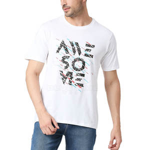 เสื้อยืดสตรีทแฟชั่นสำหรับผู้ชายทำจากผ้าโพลีเอสเตอร์/ ผ้าฝ้ายเนื้อนุ่มออกแบบโลโก้ได้ตามต้องการ - Product Image 1