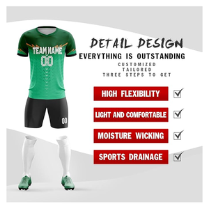 Equipo de fútbol de color degradado Camisetas de fútbol Conjuntos de uniformes de fútbol de secado rápido Ropa de fútbol de sublimación completa - Product Image 2