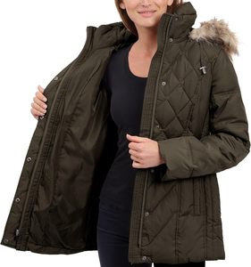 Vestes longues en peluche ODM fabriquées en usine pour femmes Logo personnalisé fabriqué à partir du meilleur matériau matelassé à l'intérieur chaud pour l'hiver - Product Image 3