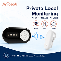 Alarme d'énurésie sans fil Anicebb, sans WiFi, sans application, sans cloud, avec 3 modes d'alerte pour la surveillance à domicile et les programmes de vente au détail
