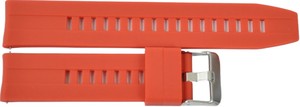 JD467 Unisex Luxury Red Sports Bands 20-22mm Water-Resistant Soft Silicone Breathable Durable Light Wristband Stainless Steel - Product Image 2