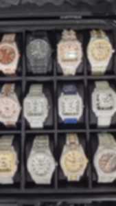 Montre mécanique de luxe bicolore sertie de diamants, entièrement pavée, en acier inoxydable, pour homme, avec affichage de la date, design simple et tendance, édition limitée - Product Image 3