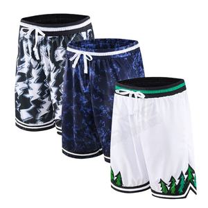 Shorts de basketball personnalisés pour hommes, style urbain, taille élastique, couleur unie, 100 % polyester, séchage rapide, vêtements de sport, service OEM - Product Image 5