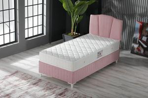 Juego de Cama Completo Tapizado en Felpa Rosa con Cabecera Suave, Muebles Modernos para Dormitorio A - Product Image 1