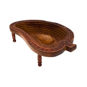 Handcrafted Natural <b>Wooden</b> Bowl for Eco-Friendly Home Kitchen Salad & Fruit Serving <b>Rustic</b> Look <b>Dining</b> <b>Table</b> Decor - Product Image 4