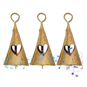 Adorno colgante de corazón de Metal, copos de nieve de mano, granja, hogar rústico, vajilla, decoración, adorno para interiores y exteriores - Product Image 4