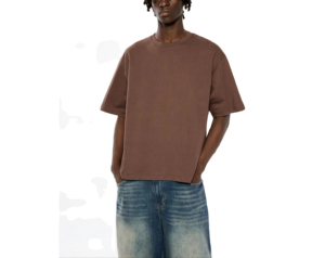 Qualité supérieure 250 Gsm poids lourd Boxy Fit 100% coton goutte épaule recadrée Boxy t-shirts pour hommes - Product Image 3