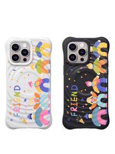 เคสโทรศัพท์ซิลิโคน TPU แม่เหล็กสุดหรูแบบบางพิเศษกันกระแทกลายคลื่น3D ฝาครอบมือถือสำหรับ iPhone 16 PROMAX 16 PLUS 15 14 13 - Product Image 2