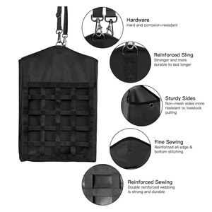 ถุงตาข่ายคลุมหญ้าแห้งสำหรับม้าสี่ด้านพร้อมสายรัดสำหรับแขวนกระเป๋าใส่อาหารม้า - Product Image 3