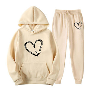 Survêtements d'hiver solides et lourds pour couple européen et américain, sweat-shirt à capuche décontracté régulier - Product Image 5