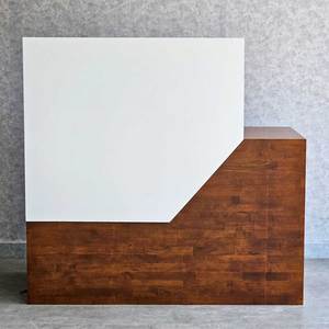 BLT68023 Modern Luxury <b>Reception</b> <b>Counter</b> with Durable Rubber Wood Cabinet for Beauty Salon Restaurant School Bar Spa - Product Image 4