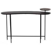 Table console de rangement d'intérieur polyvalente avec base en métal noir Design unique pour les meubles de salon et de chambre à coucher
