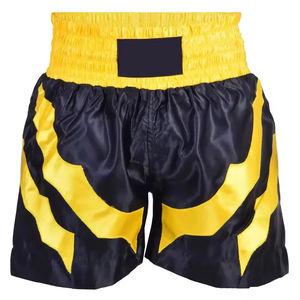 SCORPIUS INDUSTRIES Pantalones Cortos de Boxeo Muay Thai de Diseño Personalizado, Ligeros, Transpirables, de Secado Rápido, de Alta Calidad, con Logotipo Frontal, Unisex, de Satén - Product Image 1