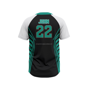 Maillots de baseball à impression personnalisée, livraison rapide, bleu uni, sublimation pour hommes, prix bon marché, tenues d'équipe, délai d'exécution rapide - Product Image 5