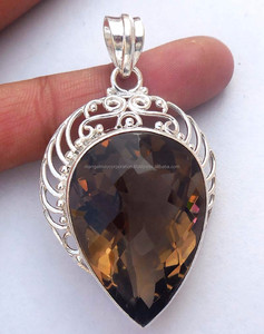 จี้อัญมณีรูปตัวยาวจี้หินลาบราดอไรต์จี้โรสโกลด์พร้อมลวดห่อของขวัญดีไซน์เนอร์สำหรับงานเทศกาล - Product Image 2