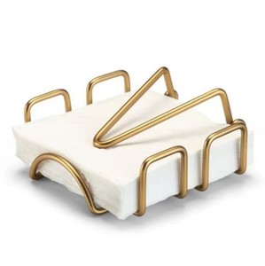 Servilletero de Material de latón y Metal de diseñador chapado en oro, mesa de comedor moderna, soporte para decoración del hogar - Product Image 3