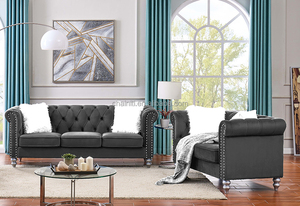 <strong>Cheap</strong> Price Contemporary Tufted Square <strong>Sofa</strong> Set Modern Living Room Blue Fabric Classic <strong>Chesterfield</strong> <strong>Sofa</strong> - Product Image 4