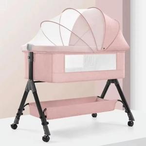 Xách Tay Gấp Chiều Cao Có Thể Điều Chỉnh Mới Sinh Ra Trẻ Mới Biết Đi Bassinet Bé Cái Nôi Giường Du Lịch Di Động Giường Cũi Với Màn Muỗi - Product Image 5