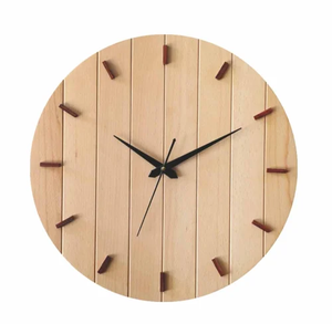 Horloge murale en bois excellente qualité ronde approvisionnement direct d'usine grande horloge en bois artisanale murale décorative prix le plus bas - Product Image 2