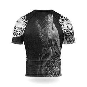 Rashguard de lutte personnalisé à sublimation, 100% polyester, pour hommes, plusieurs couleurs, haute qualité, respirant, séchage rapide, MMA - Product Image 3