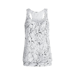 Women's Tie Dye Tank <b>Top</b> Scoop Neck Knitted Breathable Bohemian Style Regular Length 100% Polyester Sublimation Print - Product Image 3