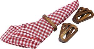 ชุดแหวนผ้าเช็ดปากทำจากไม้สัก12ชิ้นที่ใส่แหวนผ้าเช็ดปากงานปาร์ตี้ตกแต่งโต๊ะรับประทานอาหารทุกวัน - Product Image 3