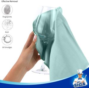 MR.SIGA Chiffons en microfibre ultra-fins pour verre, fenêtre, miroir, lot de 6, 35 x 40 cm (13,8 x 15,7 pouces) - Product Image 4