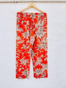 Conjunto de Pijama Informal de Algodón con Estampado Floral Digital, Corte Ajustado, Transpirable, Ropa de Dormir para Verano, Estilo Indio, Cuello en V, Largo Completo - Product Image 6